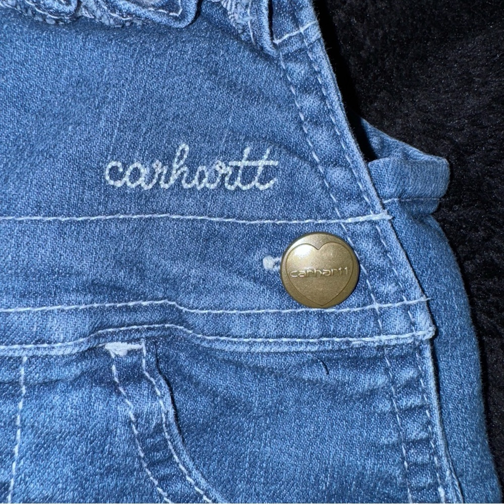 Carhartt Kids Blue Denim Overalls Baby - Picture 3 of 4